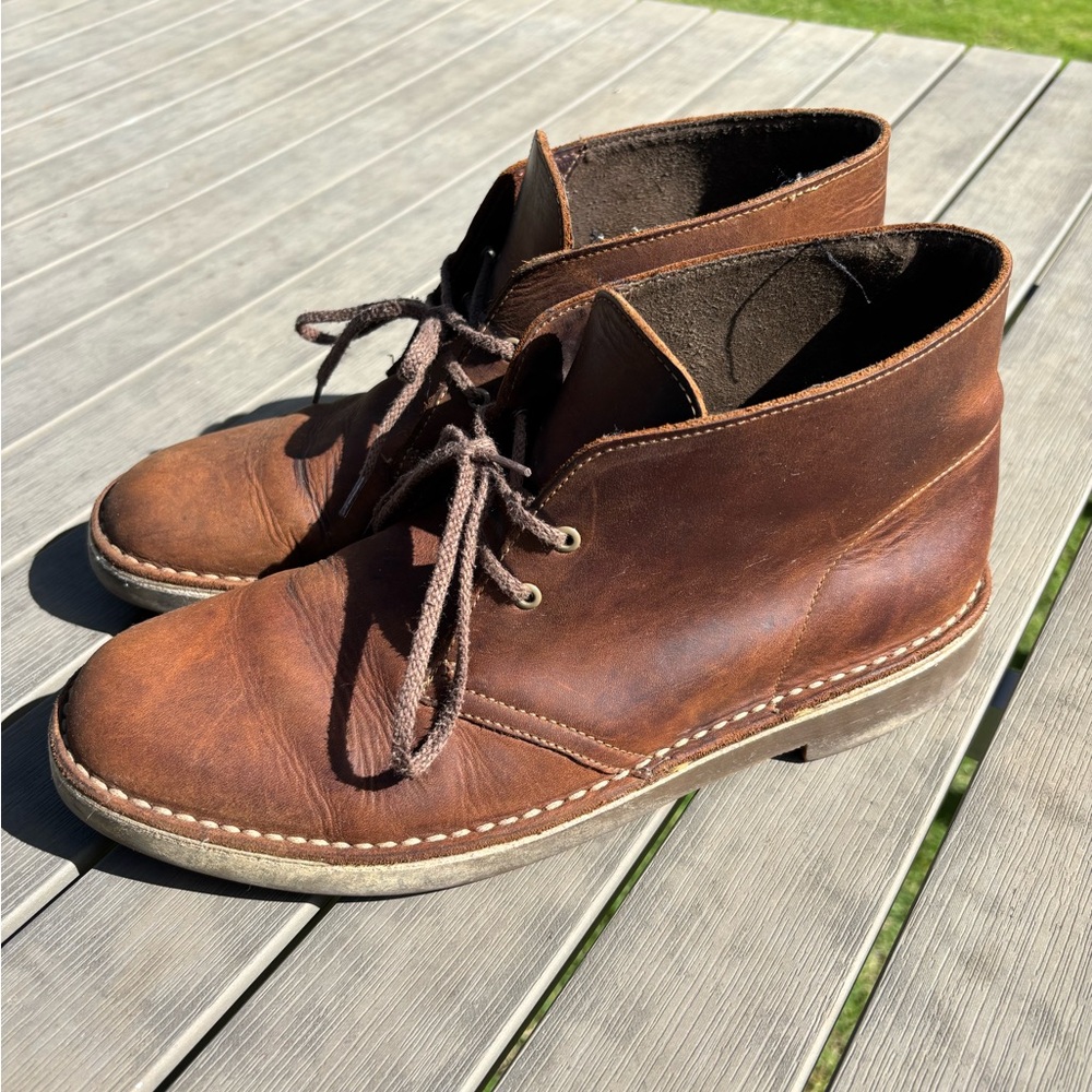 Men’s Brown Clarks Leather Boot